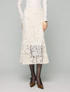 Lace High-Waist Mermaid Midi Skirt