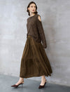 Crinkled Maxi Skirt