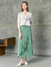 Vintage Floral‑Print V‑Neck Knit Cardigan