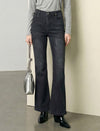 Black High-Waist Flare Jeans