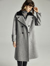 Double-Faced Wool Layered Mid-Length Coat