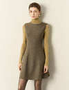 Wool-Blend Tweed Sleeveless Dress
