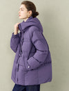 Purple Duffle Hooded Down Jacket