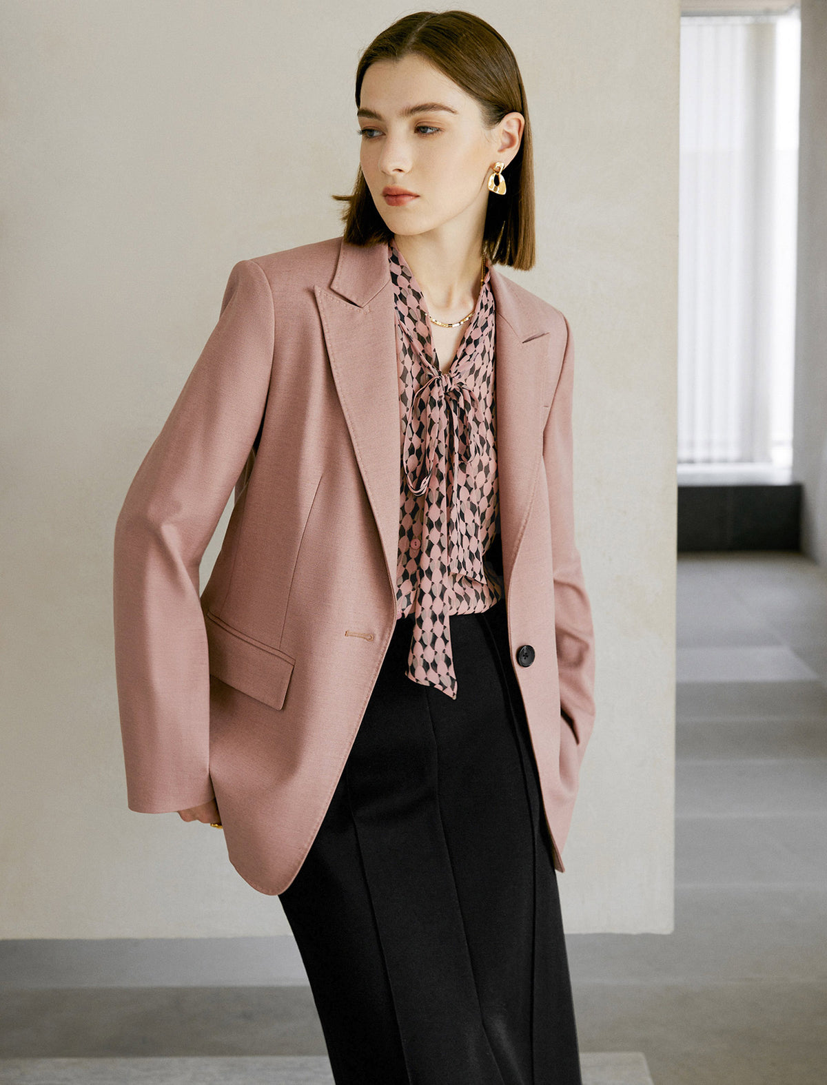 Brandy Rose Single Button Tailored Blazer