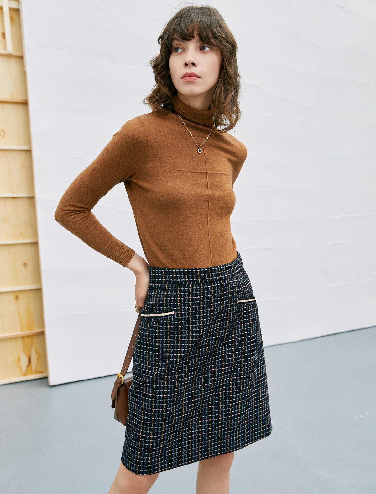 Classic Wool Blend Skirt