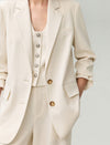 Linen Blend Relaxed Fit Tailored Blazer