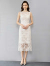 Romantic Embroidered Lace Sleeveless Gown