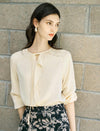 Keyhole Cutout Blouse