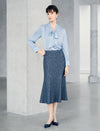 Bow Tie Office Chic Long-Sleeve Blouse