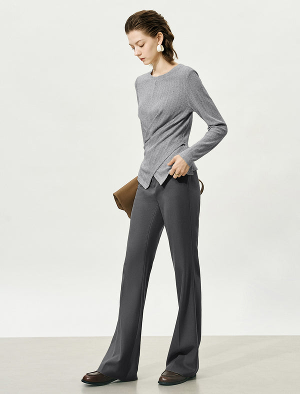 Slim Fit Long-Sleeve Lightweight Knit Top