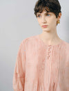 Dusty Pink Floral Embroidered Blouse