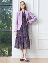 Soft Lavender Single-Breasted Blazer