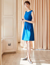 Crewneck Sleeveless Fitted A-Line Dress