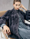 Faux Fur Shawl Collar Long Sleeve Coat