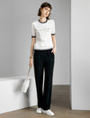 Side-Stripe Drawstring Straight Leg Pants