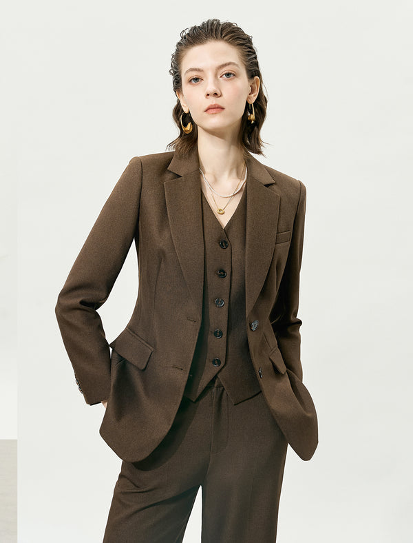 Coffee Classic Suit Jacket