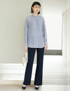 High‑Waist Micro‑Flare Suit Trousers