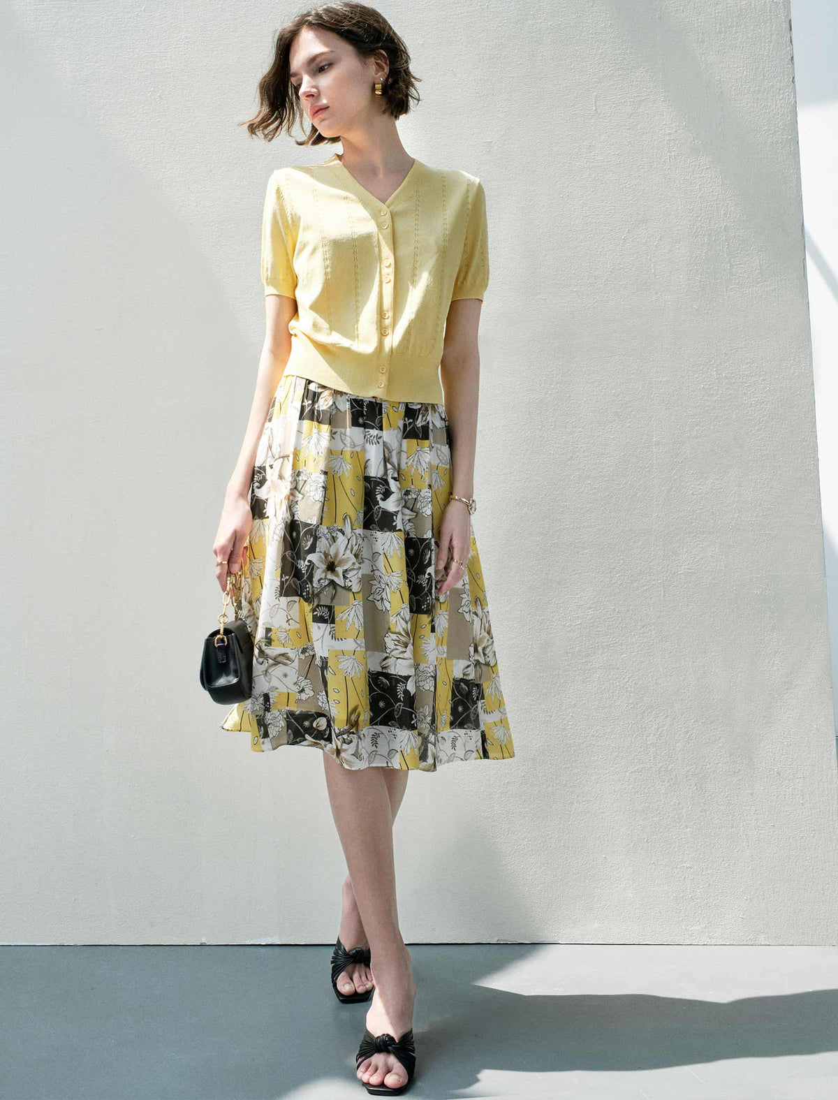 Printed Silk Skirt