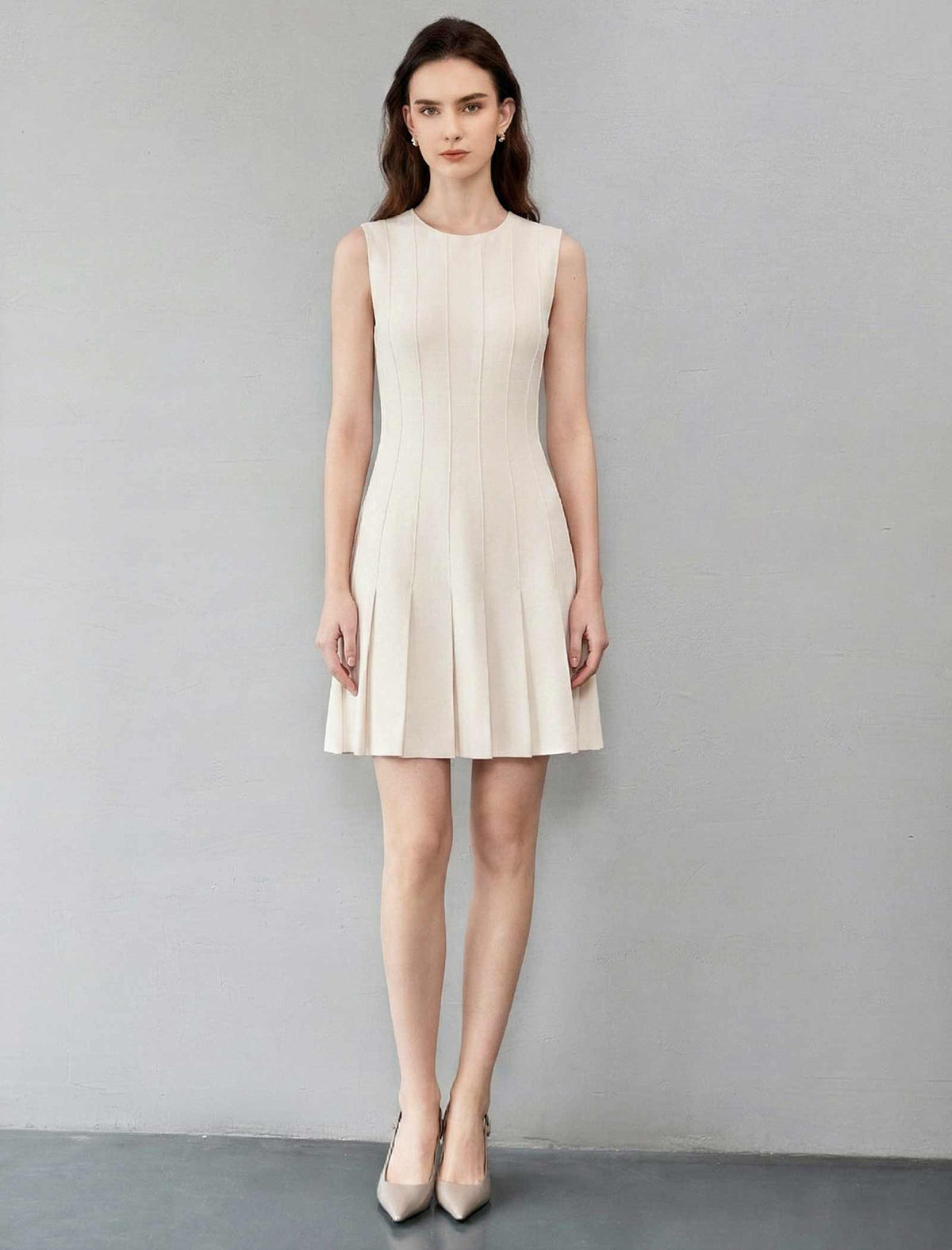 Sophisticated Pleated Cocktail Dress