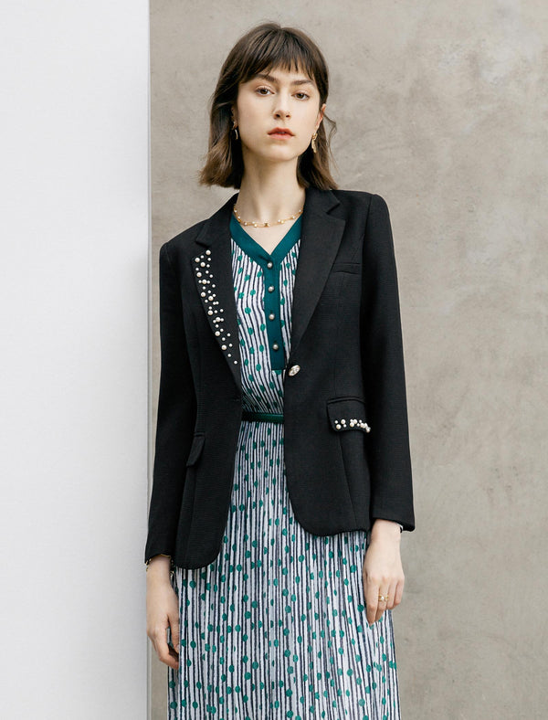 Black Professional Slim Fit Blazer