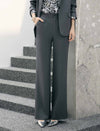 High Waist Wide Leg Full Length Trousers