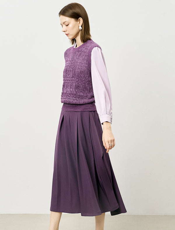 Open-Knit Sweater Vest