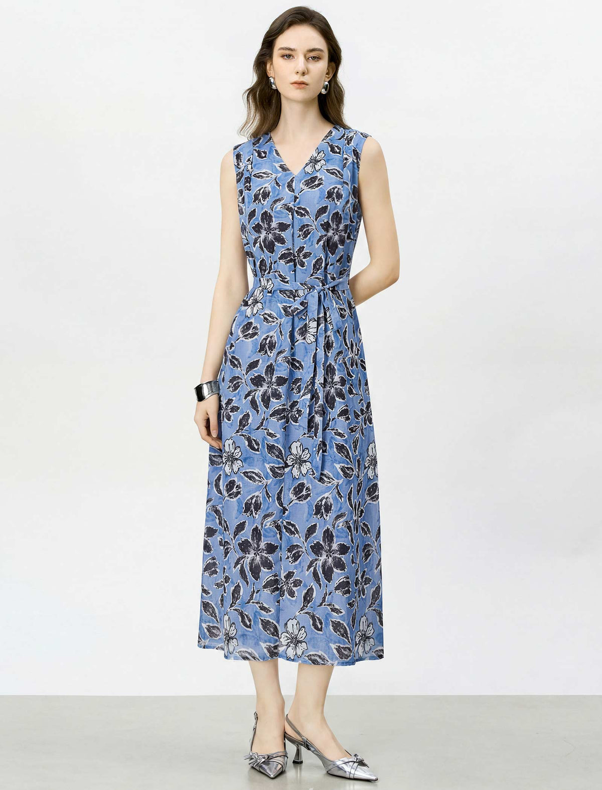 Sorrento Bloom Sleeveless Midi Dress