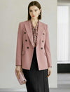 Blush Double-Breasted Blazer