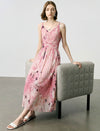 Pink Tie-Dye Midi Slip Dress