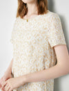 Floral Lace Straight Short Sleeve Dress