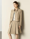Vintage Slim Fit Camel Short Coat