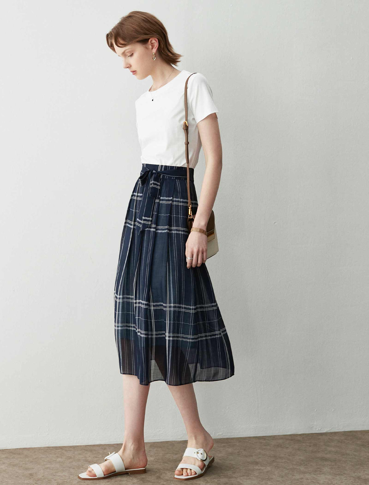 Vintage Plaid A-Line Skirt