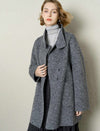Wool-Alpaca Blend Stand Collar Textured Coat