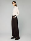 Wool Blend High-Waist Pocket Wide-Leg Pants