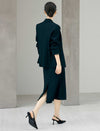 Notched Lapel Single Button Tailored Blazer