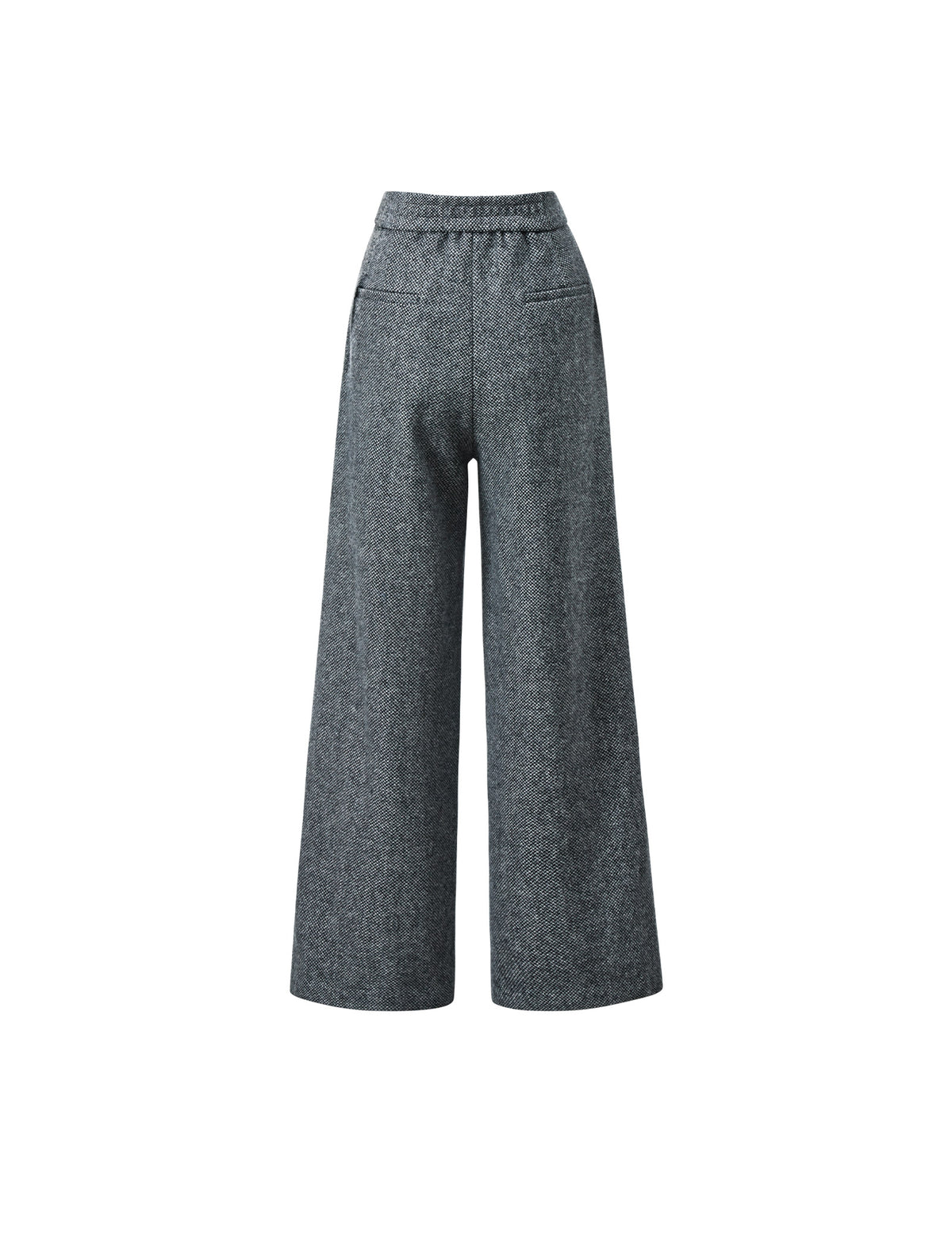 Textured High Waist Wide Leg Pants