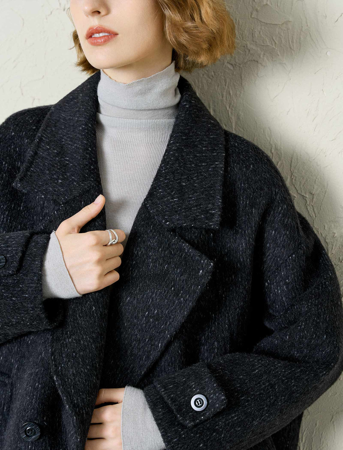 Wool-Alpaca Blend Double-Breasted Coat