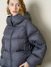Hooded Cropped Down Jacket
