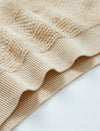 Beaded Open-Knit Short Sleeve Knit Top