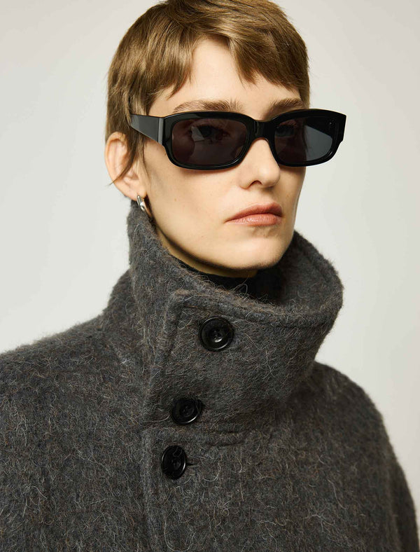 Wool-Alpaca Blend Belted Short Coat