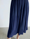 V-Neck Chiffon Pleated Midi Dress