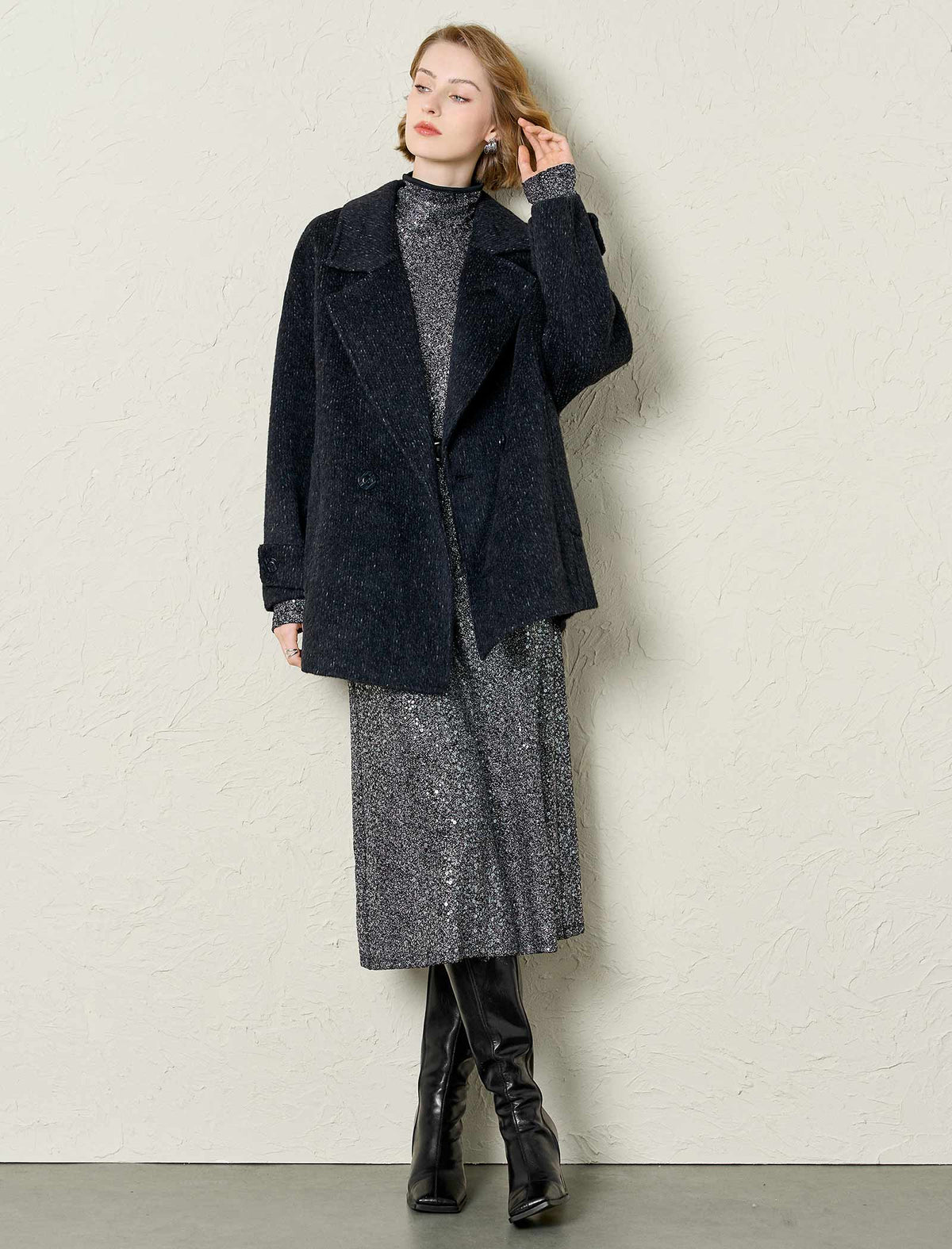 Wool-Alpaca Blend Double-Breasted Coat