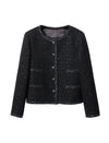 Sparkle Tweed Wool-Blend Cropped Jacket