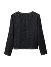 Sparkle Tweed Wool-Blend Cropped Jacket