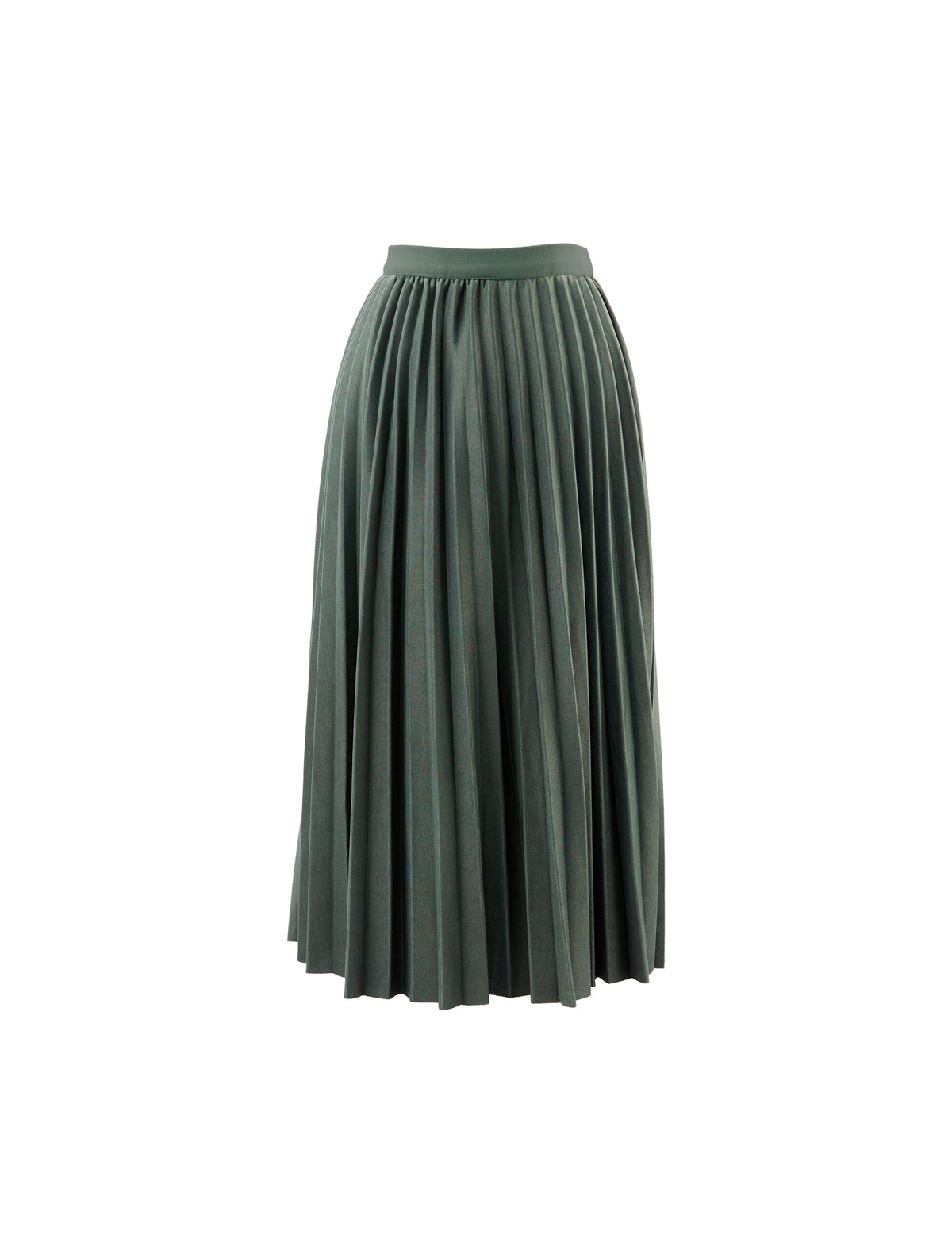 Pleated A-Line Midi Skirt