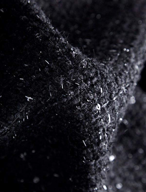 Sparkle Tweed Wool-Blend Cropped Jacket