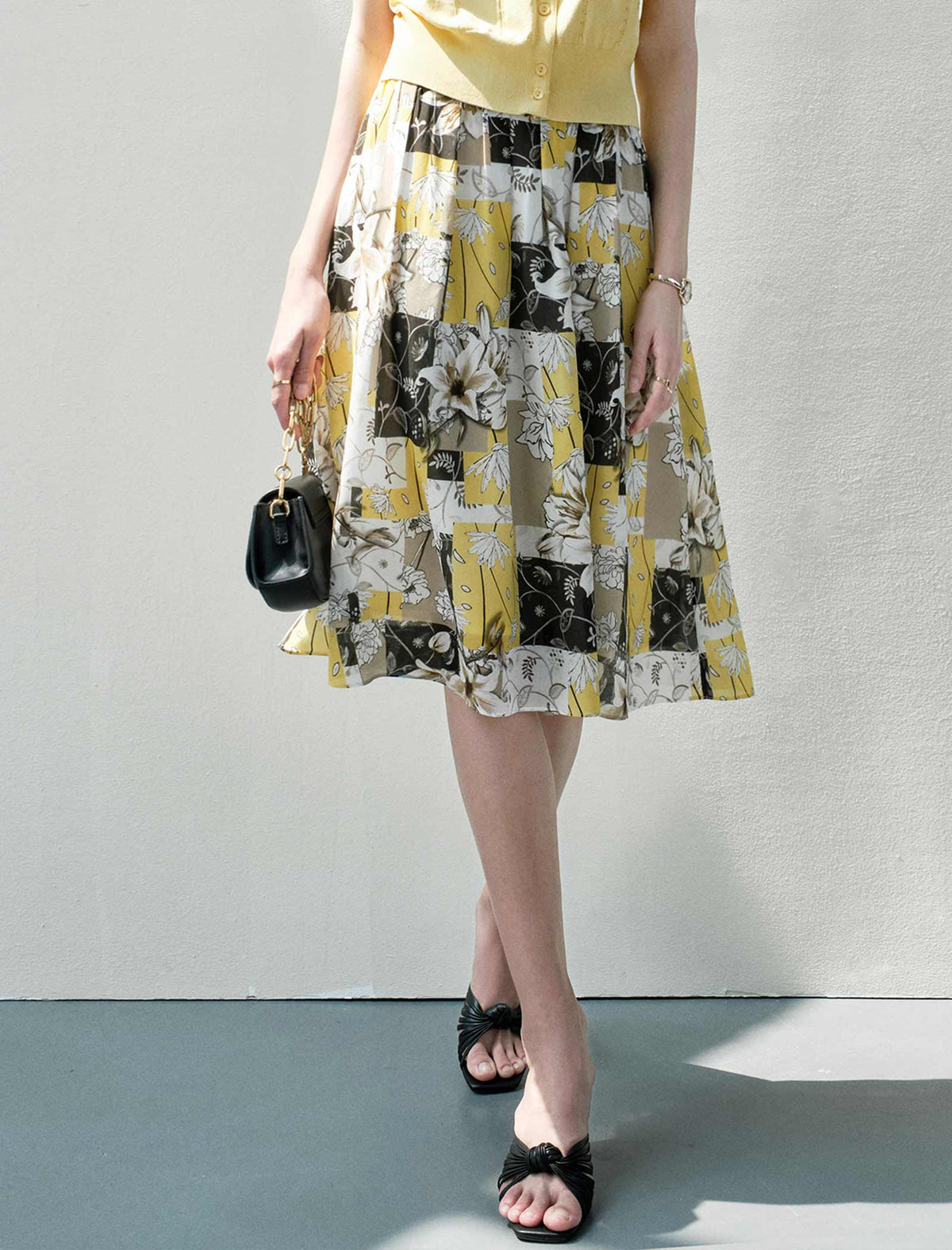 Printed Silk Skirt