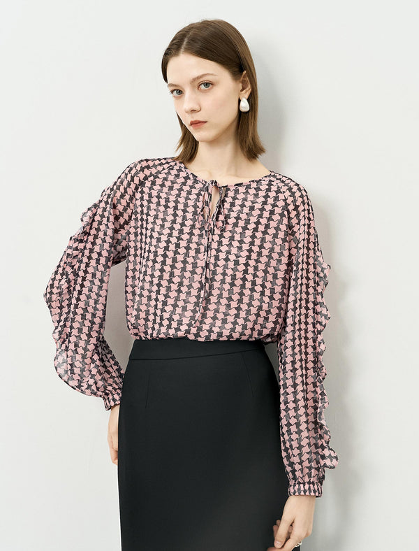Pink Plaid Loose High-End Shirt