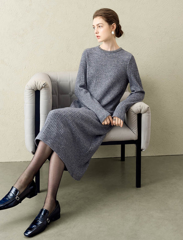 Beaded Cable Knit Dress