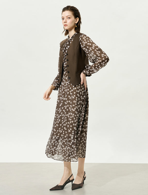 Coffee Tailored Waistcoat